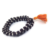 Rudraksha Mala 72 +1 Beads in Silver Caps