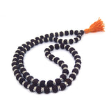 Rudraksha Mala 72 +1 Beads in Silver Caps